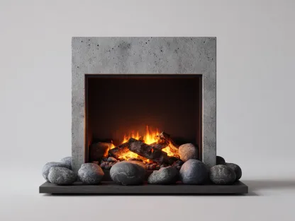 Chimenea eléctrica decorativa 100x30x80 cm - gris - diseño moderno para salón-Craftmyloft