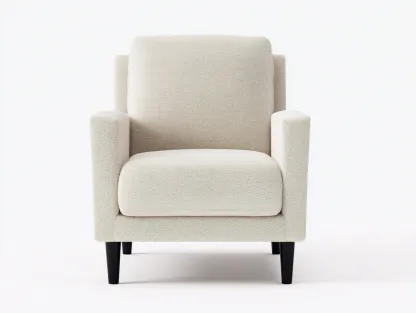 Sillón tapizado tela 75x80x85 cm - beige - estilo moderno para salón-Craftmyloft