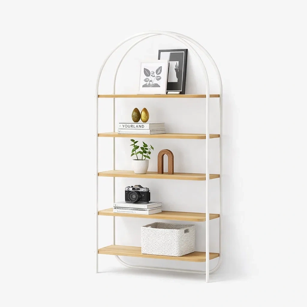 Modern Arch Frame Open Storage Bookshelf-Kestaro