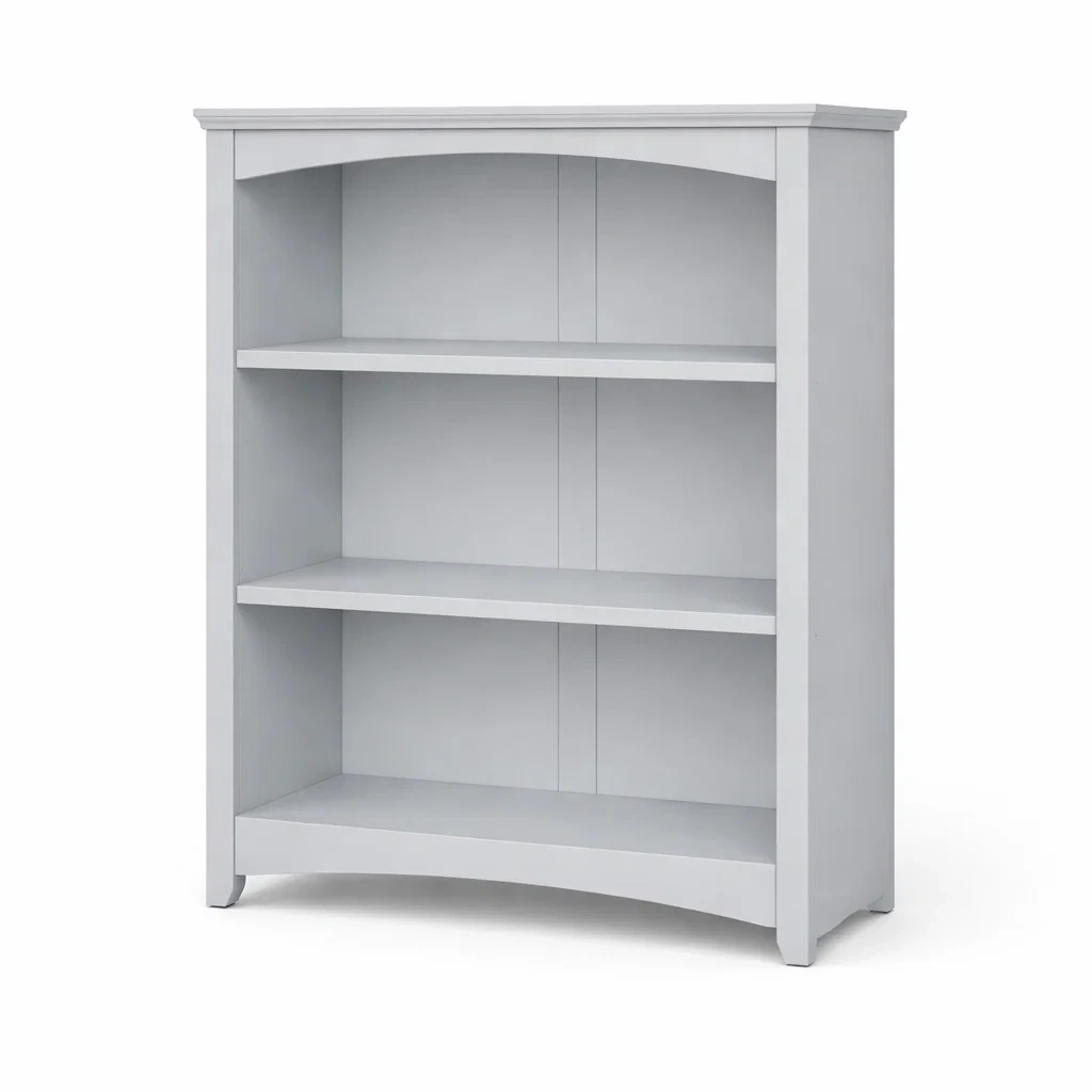 Classic Three Shelf Wooden Bookcase-Kestaro