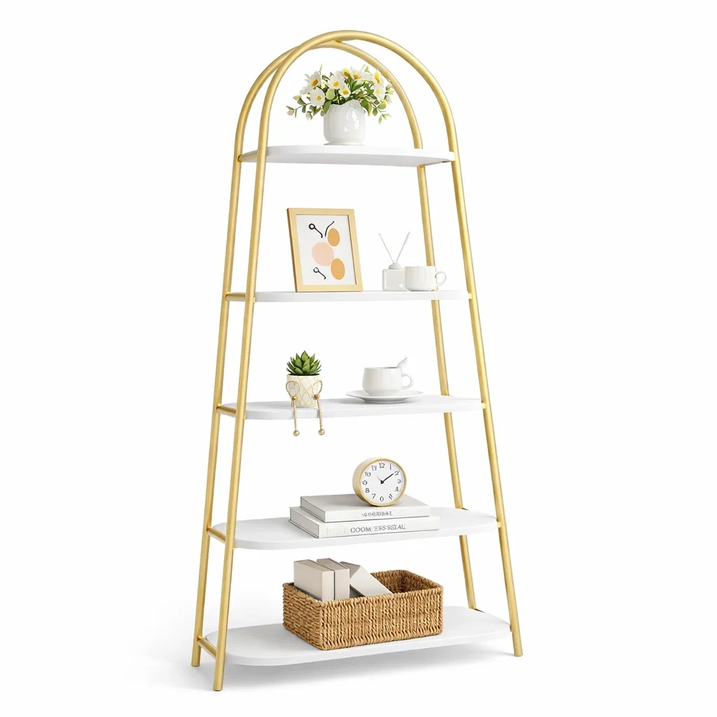 Modern Arch Frame Display Ladder Shelf-Kestaro