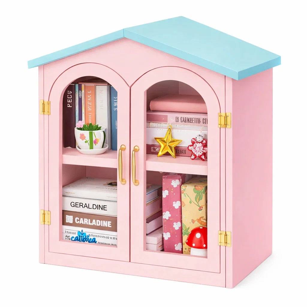 Kids House Shape Storage Cabinet-Kestaro