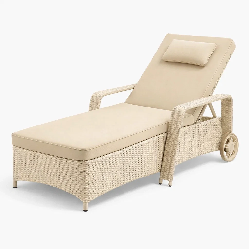 Modern Outdoor Rattan Daybed Lounge Set-Kestaro