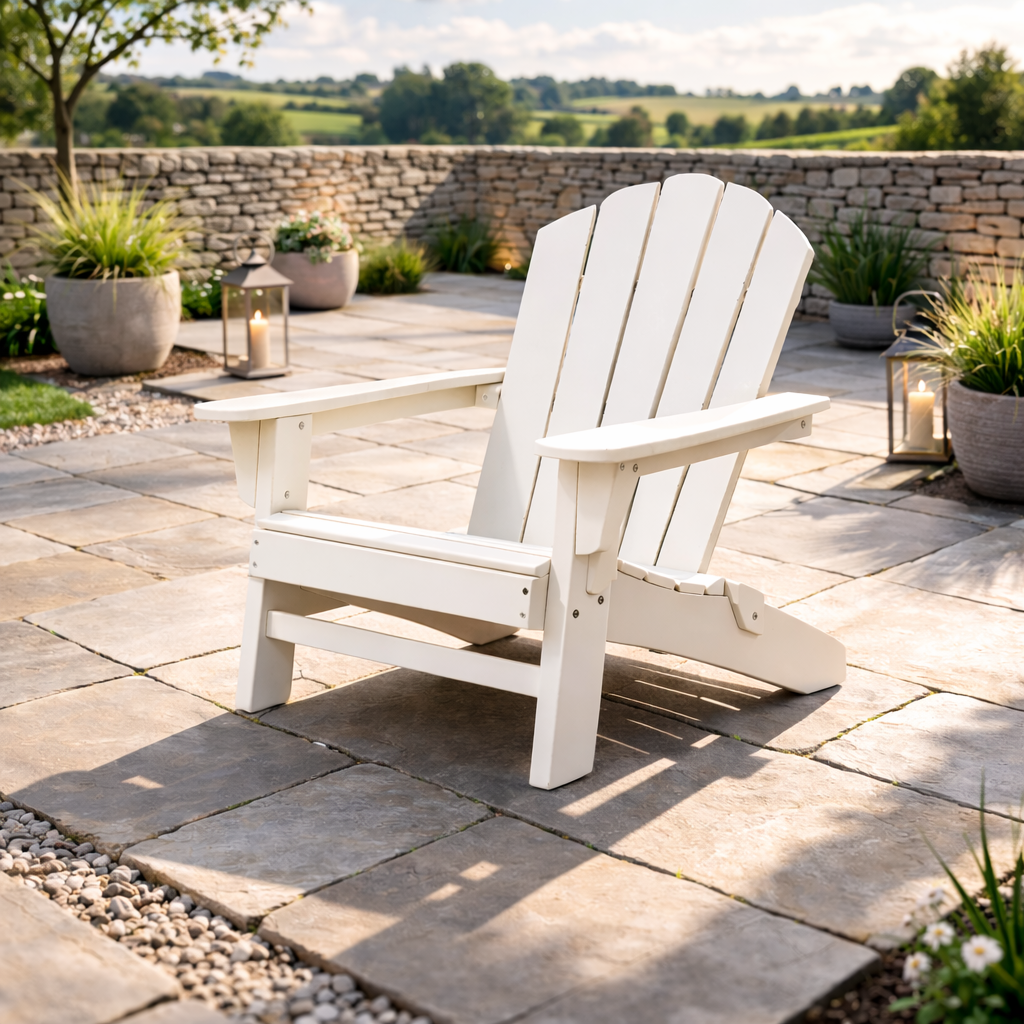 Adirondackstuhl aus hdpe cremeweiß-NESTTRENDZONE