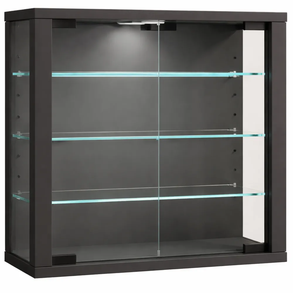 Armoire Murale en Verre Suspendue Anthracite