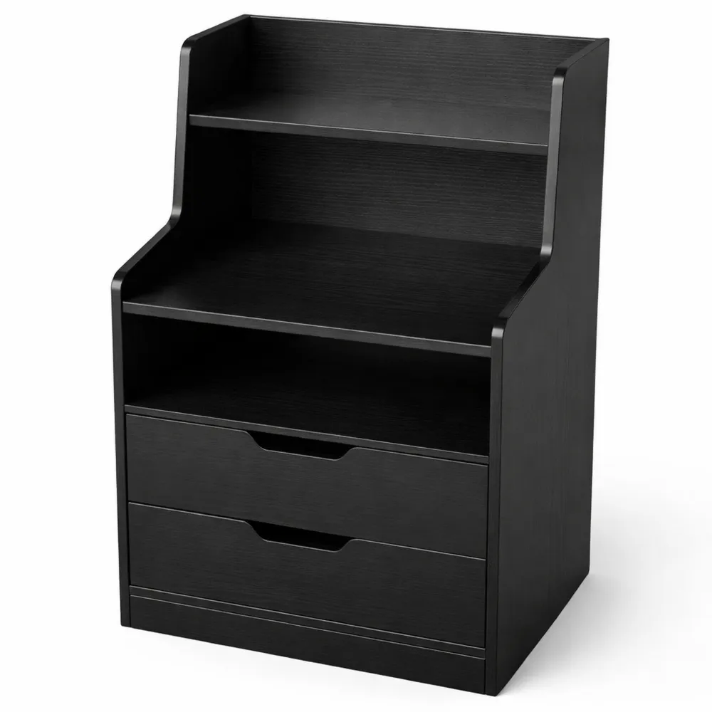 Table de Nuit Moderne avec LED et Ports de Charge