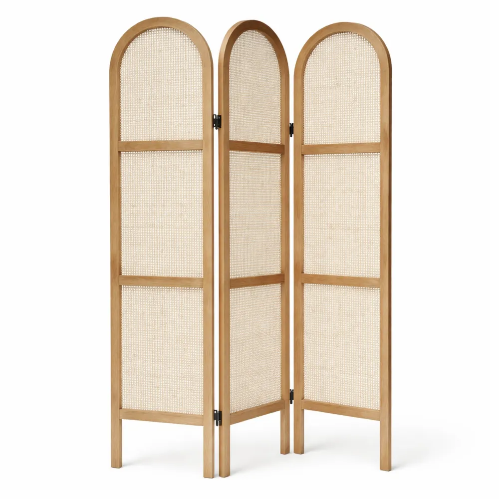 Paravent en rotin avec motif tissé H170 cm