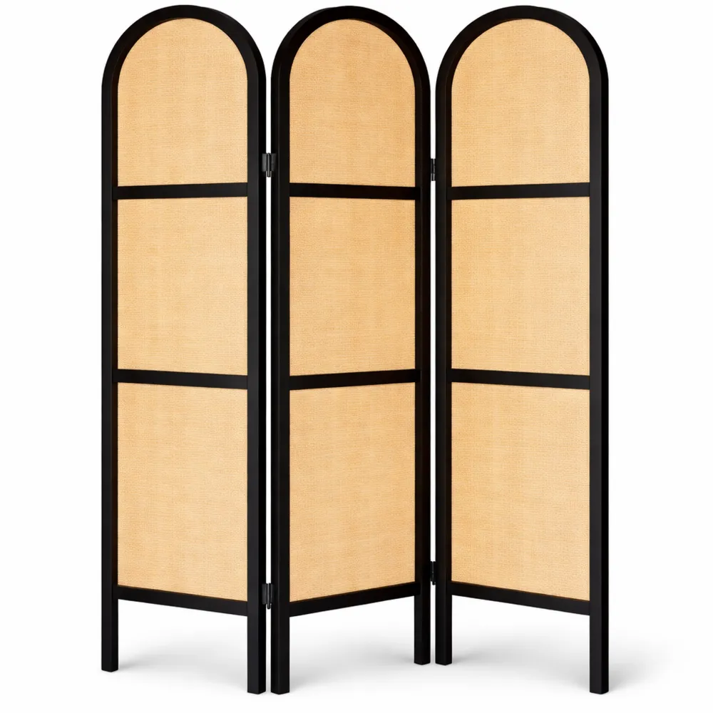 Paravent en Cannage Noir 120x170cm