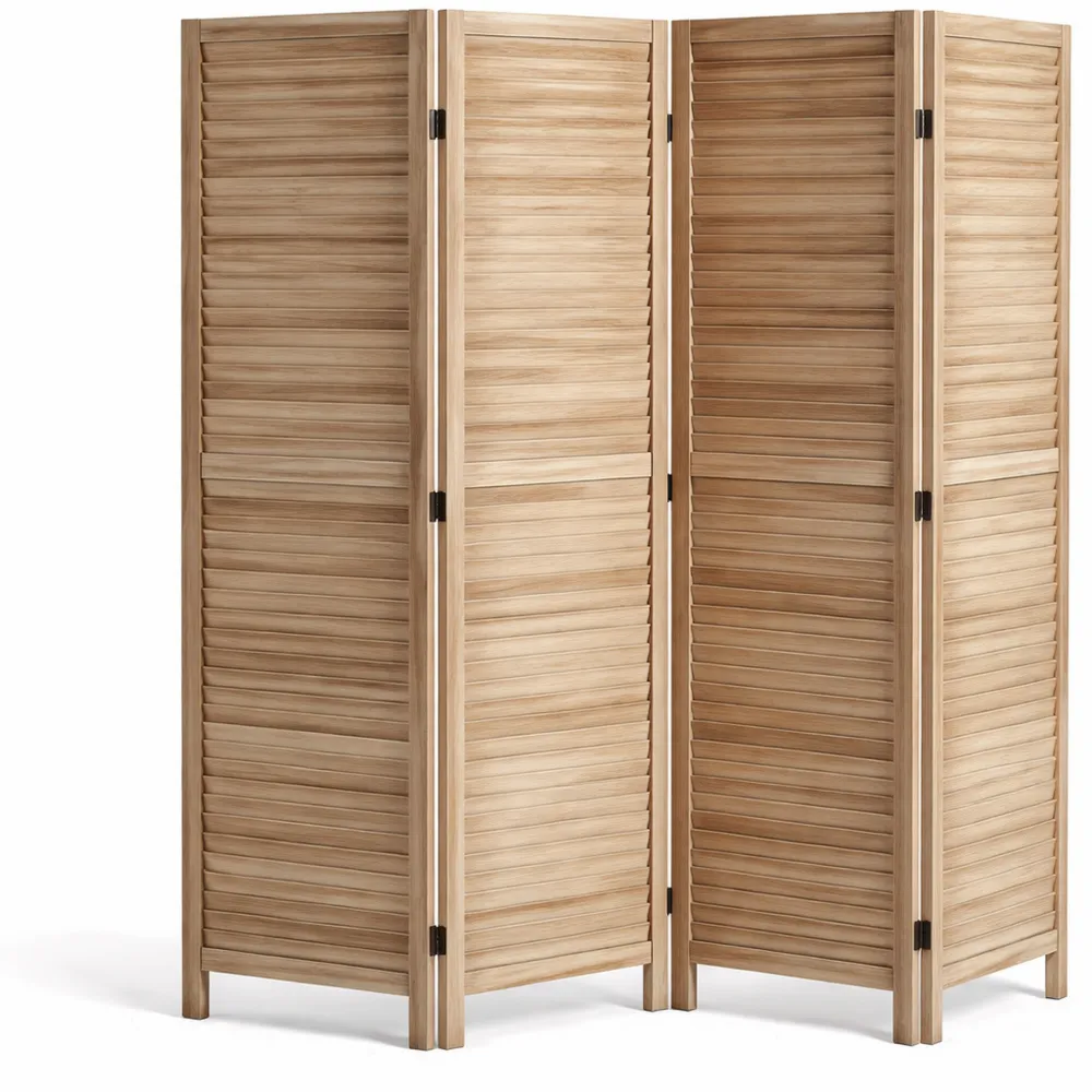 Paravent Intérieur Pliable à Volets, Séparateur de Pièce 4 Panneaux, 170 cm Hauteur pour Bureau et Chambre