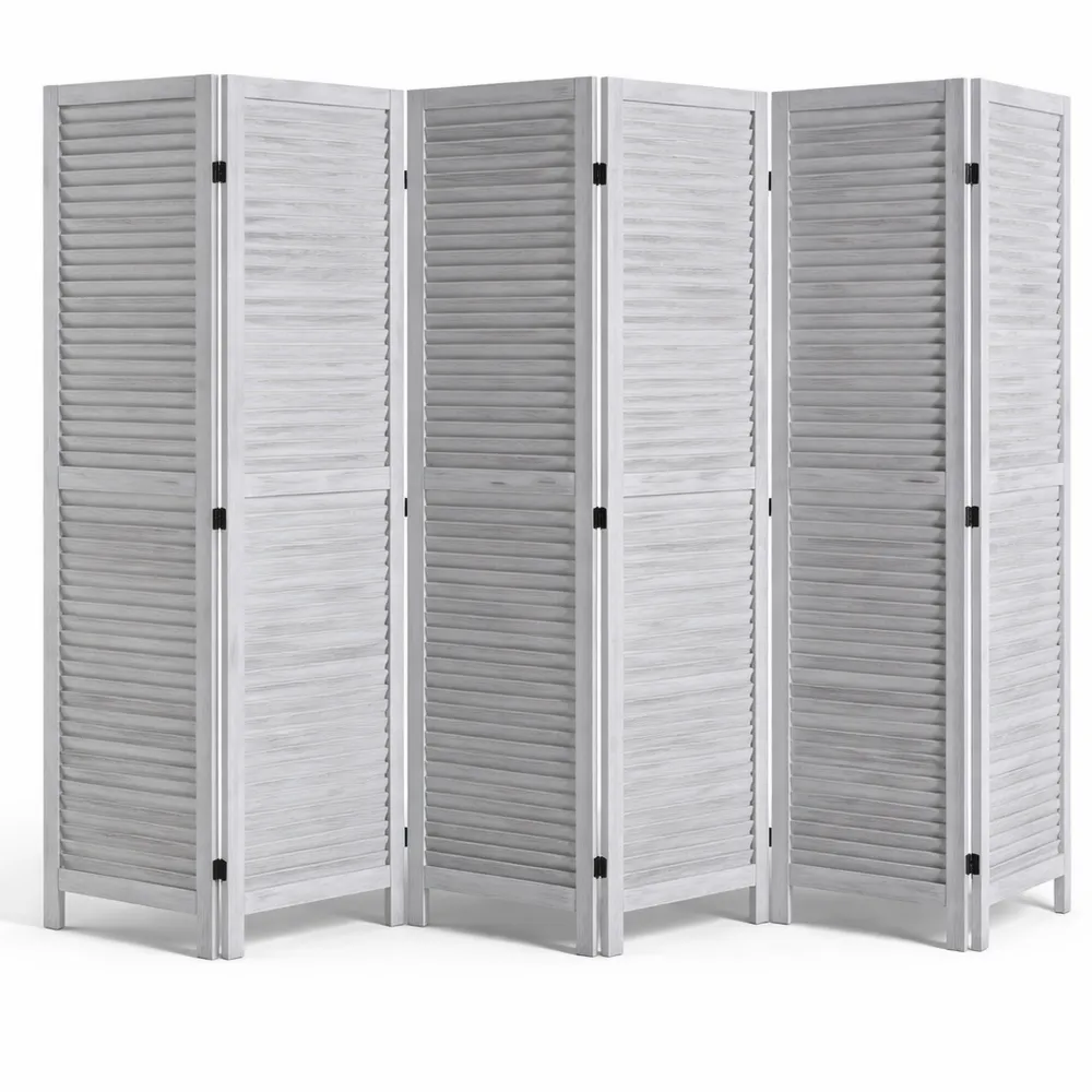 Paravent pliable en bois à 6 panneaux pour intérieur, hauteur 170 cm