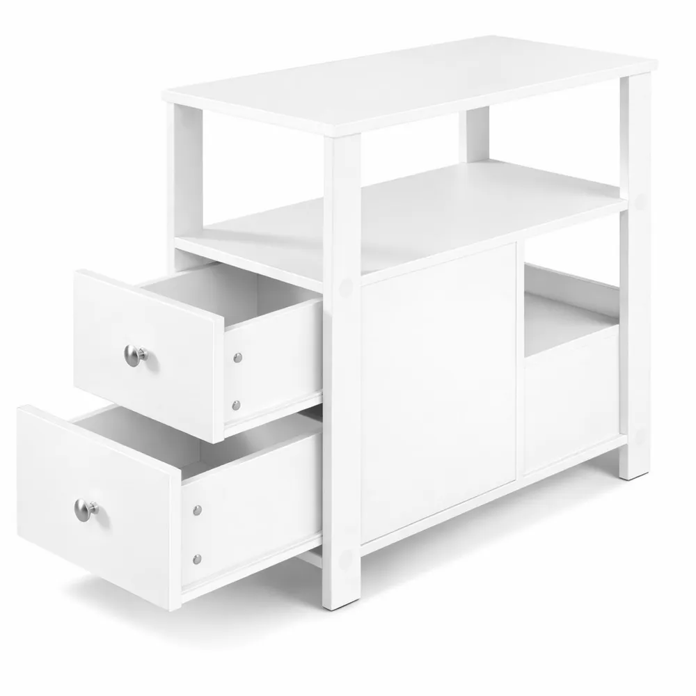 Table de Chevet Multifonctionnelle avec Rangement et Prise