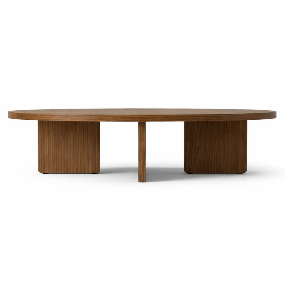 Table basse ronde 85 cm en noyer