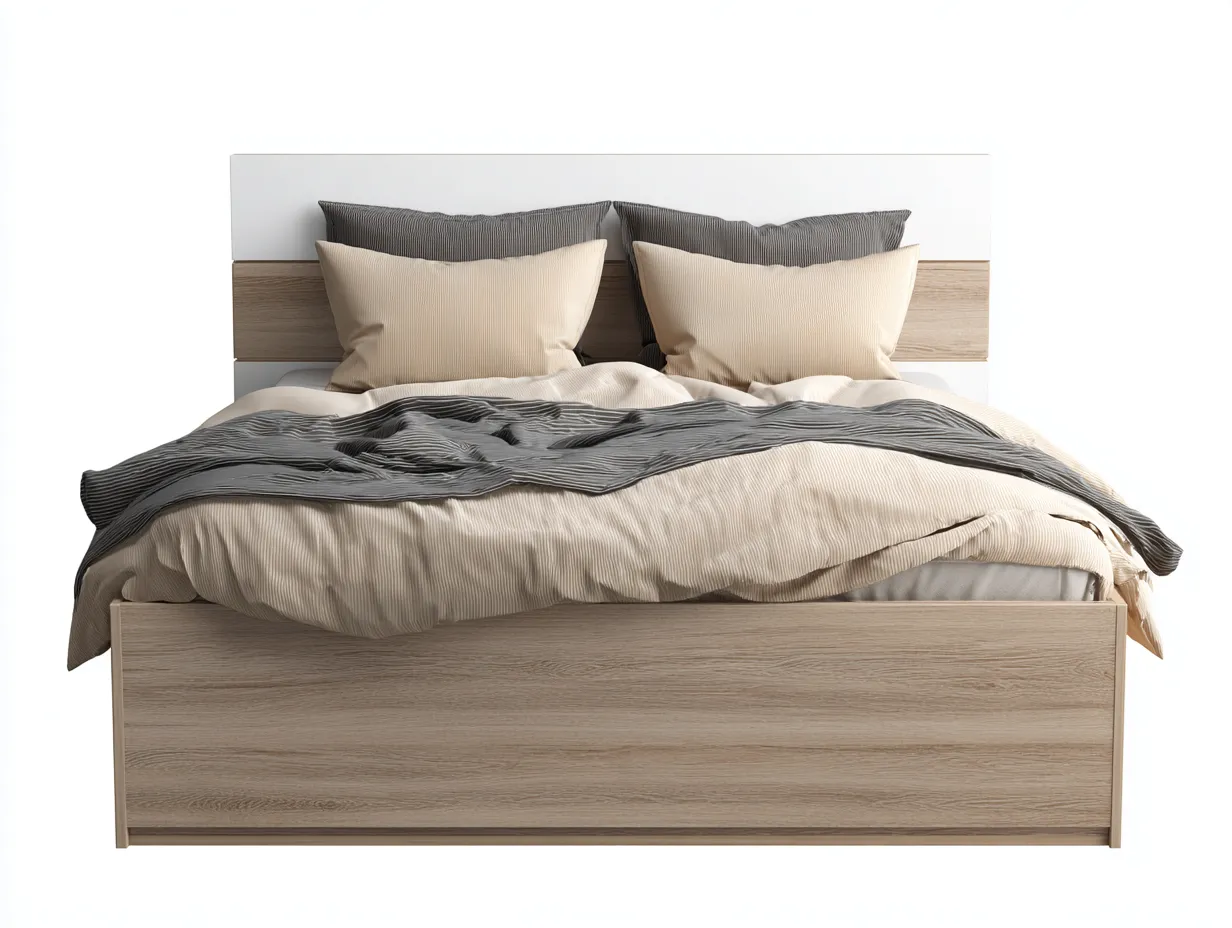 Letto matrimoniale 168x210x108 cm Grigio Stile moderno