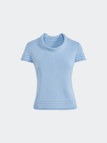 Cowl Neck Knit Top