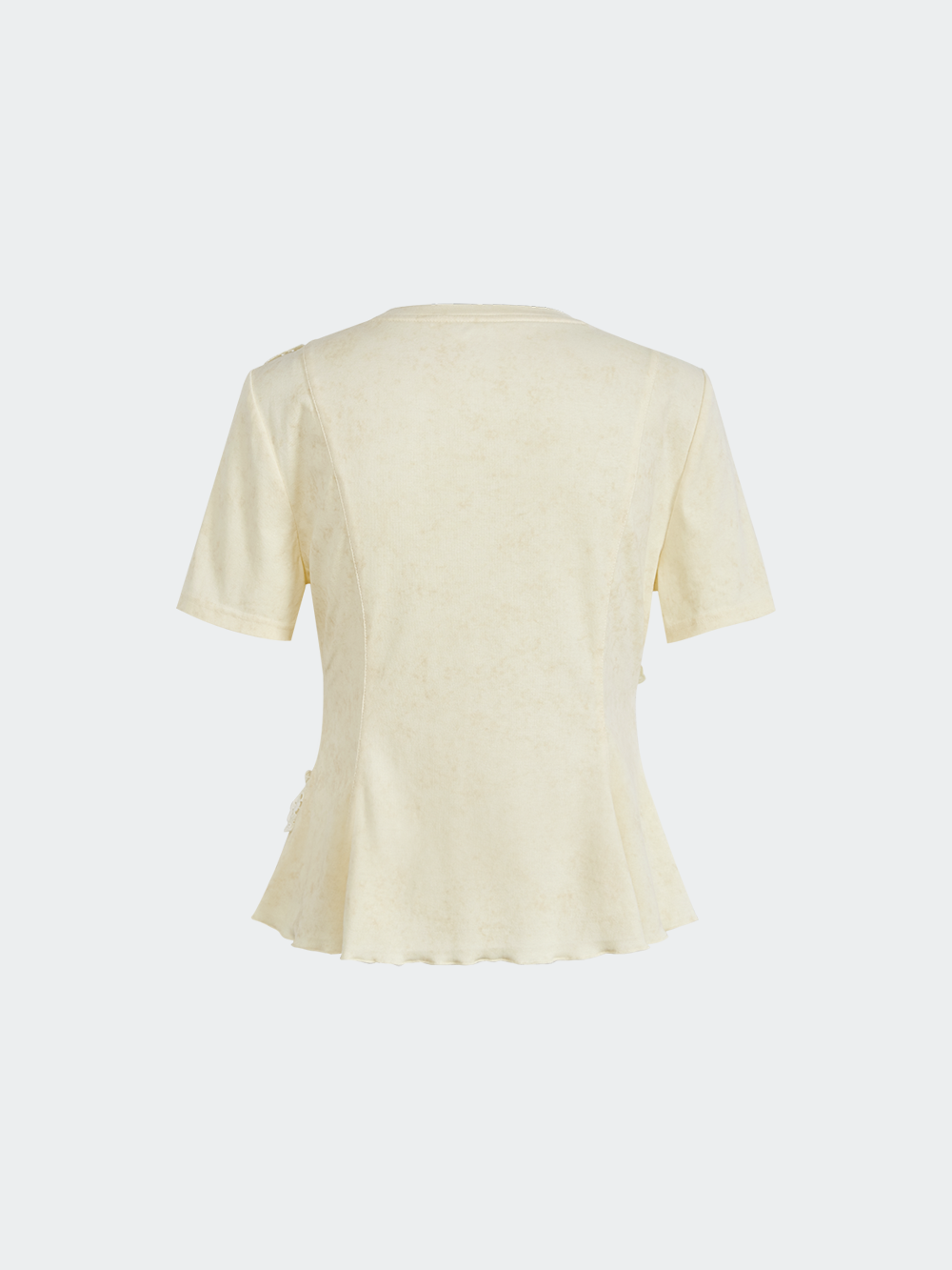 Floral Eyelet Trim Top