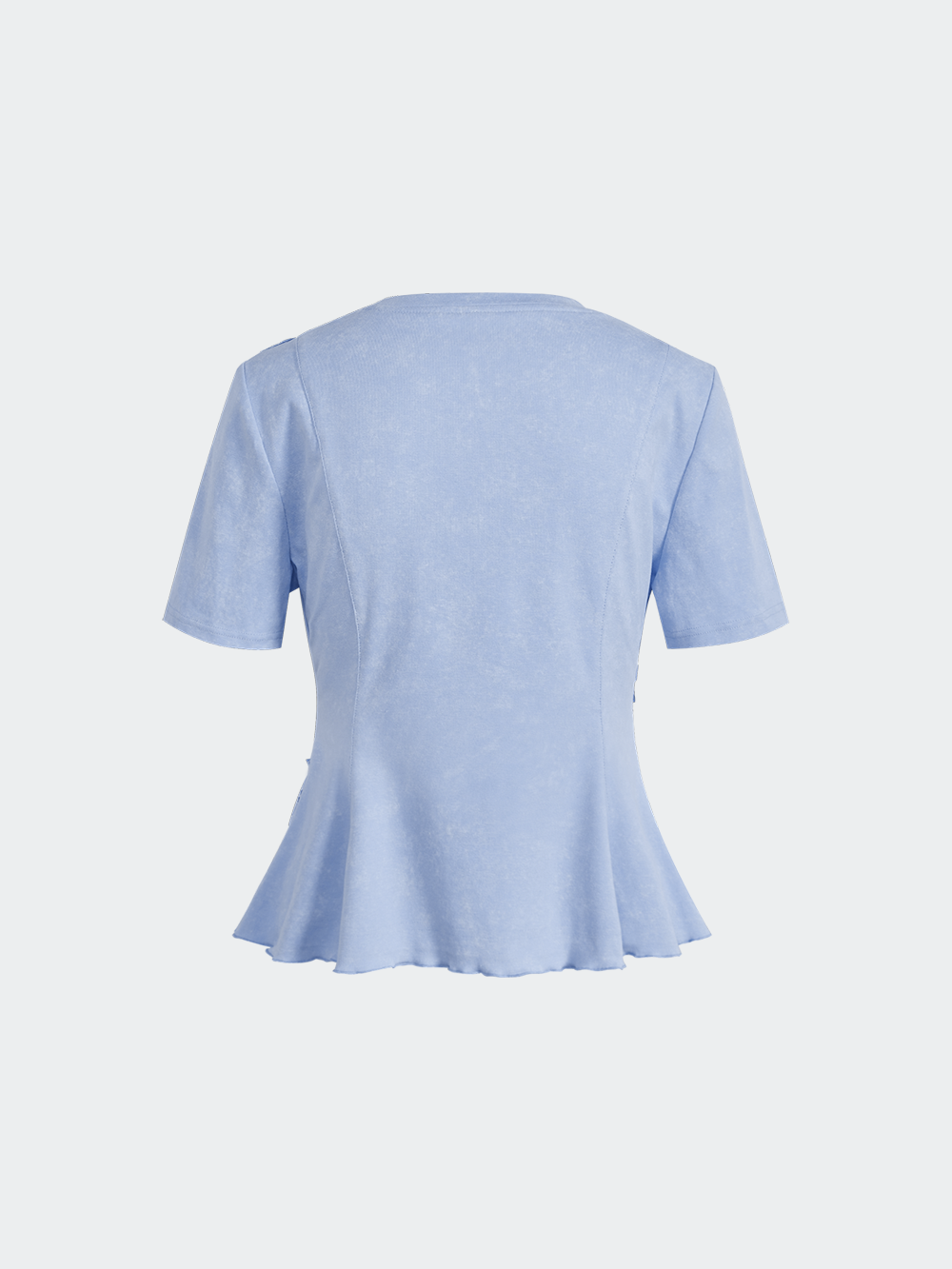 Floral Eyelet Trim Top