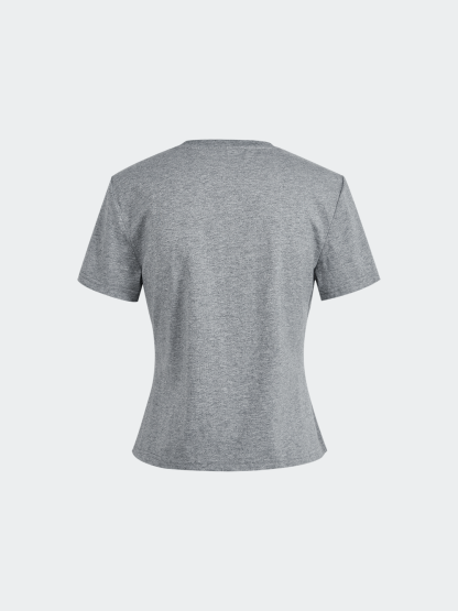 Embroidered Short Sleeve Top