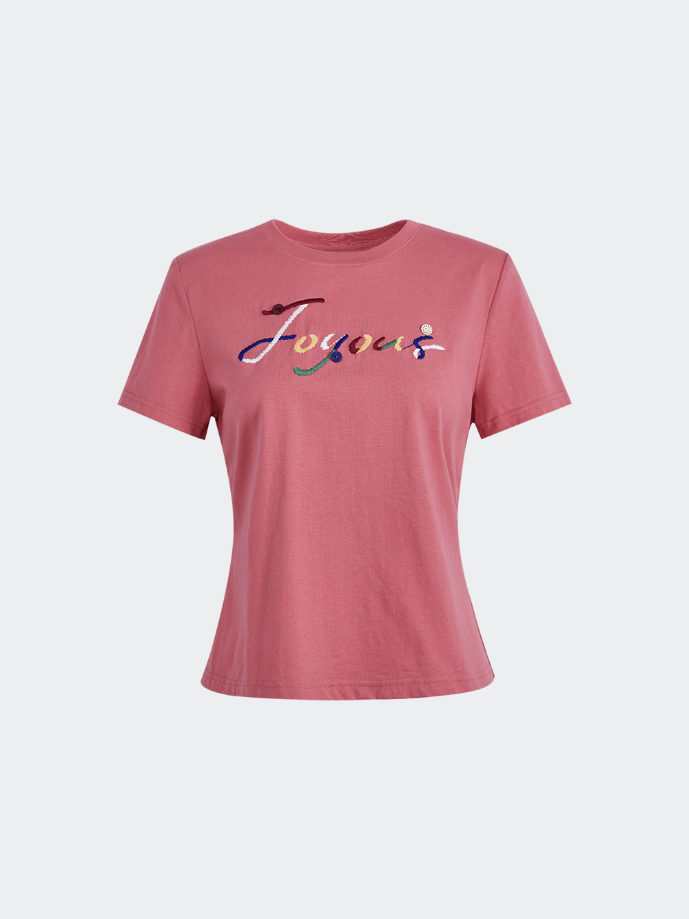Embroidered Short Sleeve Top