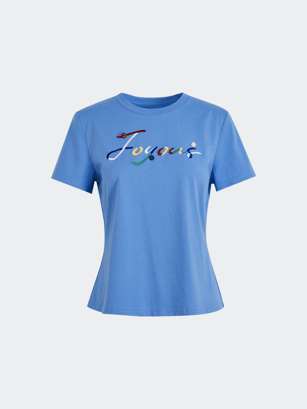 Embroidered Short Sleeve Top