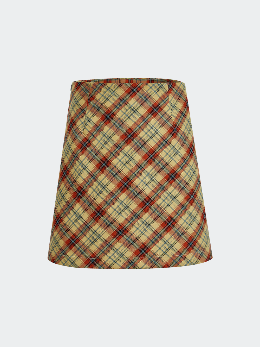 A-line Plaid Mini Skirt
