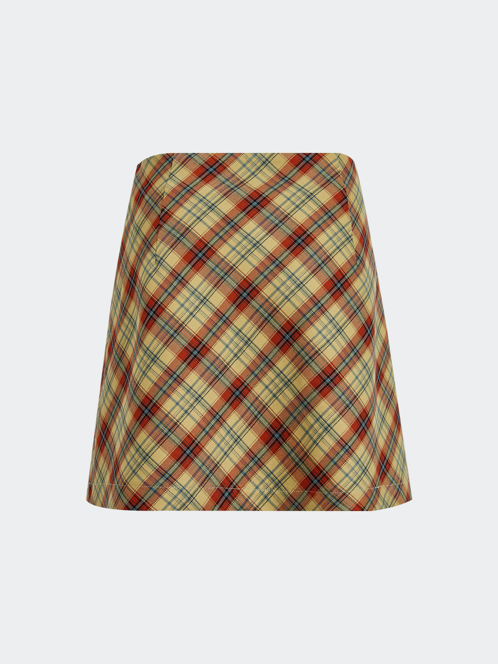 A-line Plaid Mini Skirt