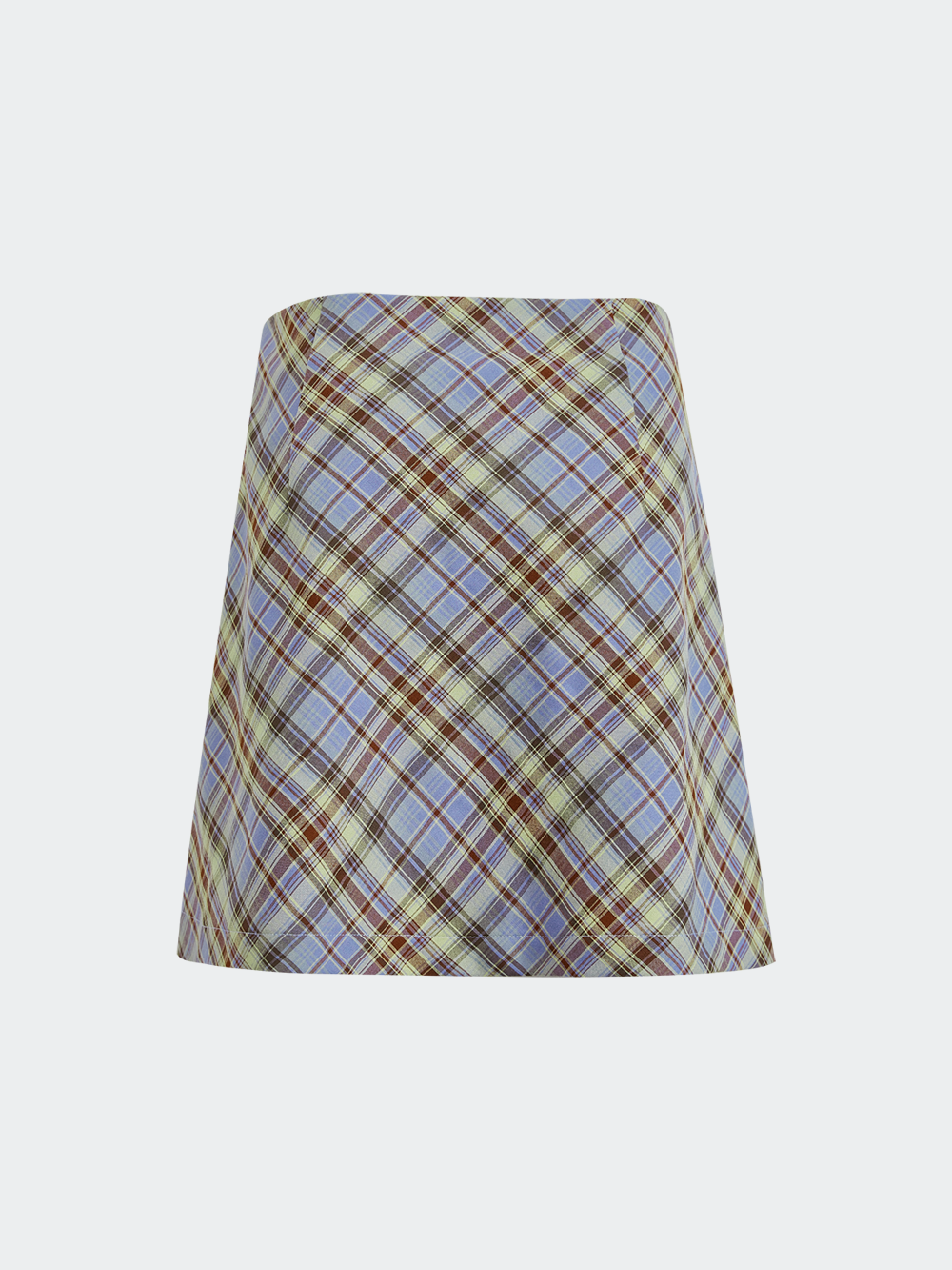 A-line Plaid Mini Skirt