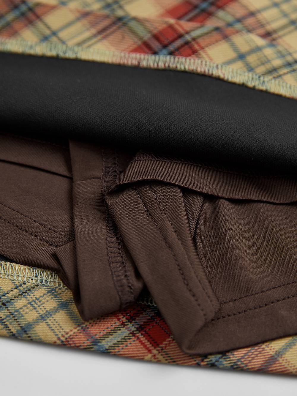 A-line Plaid Mini Skirt