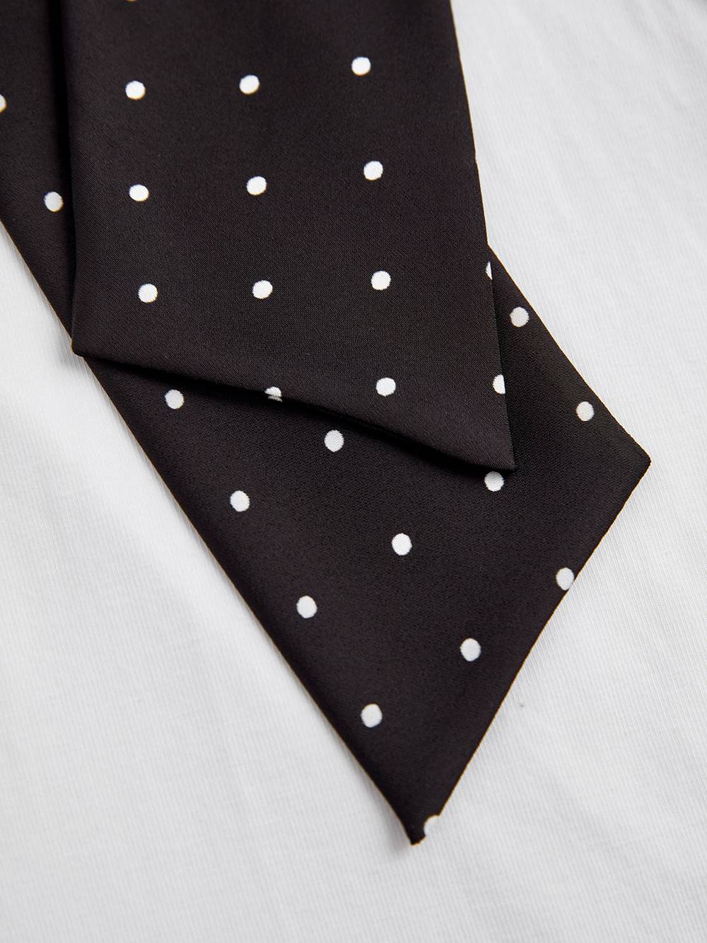Polka Dot Bow Collar Top