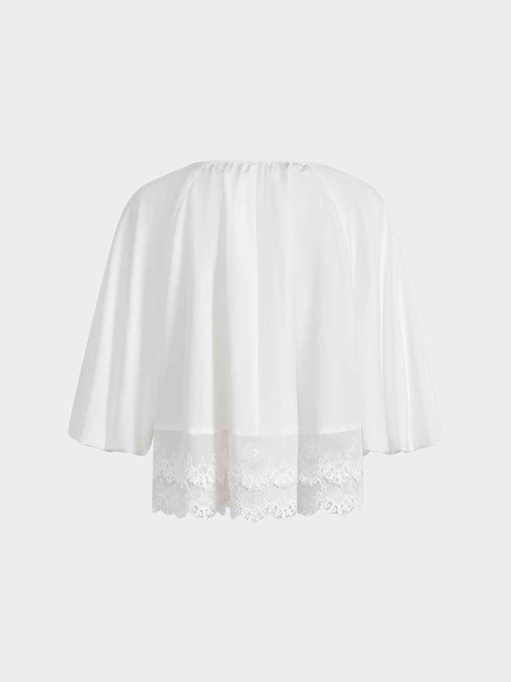 Lace Hem Relaxed Blouse