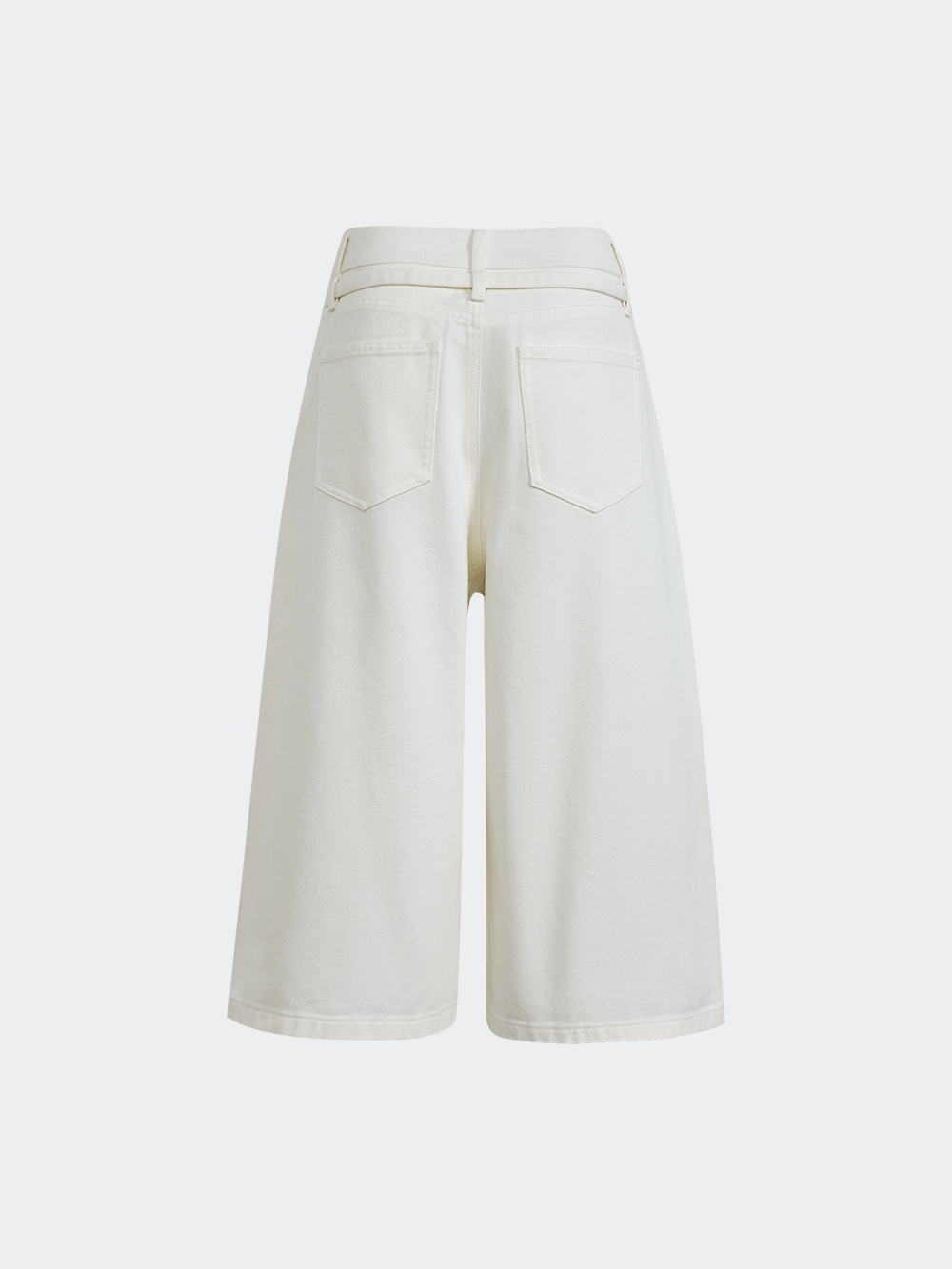 Cropped Jeans With Waist Tie