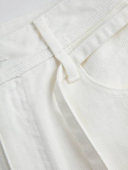Cropped Jeans With Waist Tie
