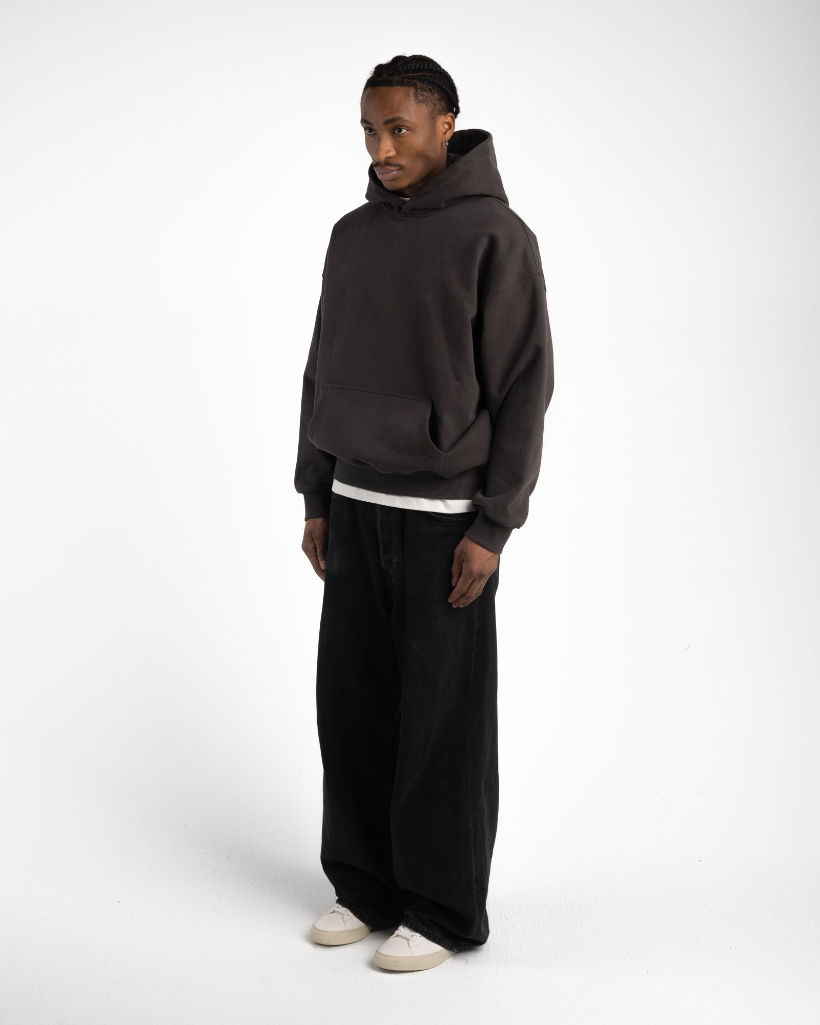 MATTE BROWN HOODIE-Fineriform