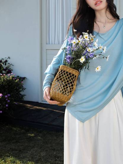 Asymmetric Long-Sleeve Top