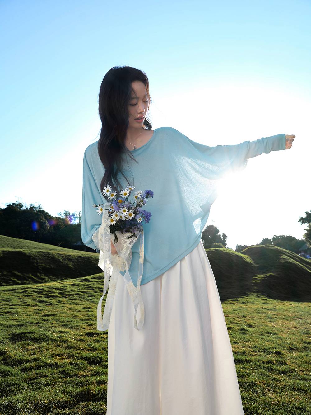 Asymmetric Long-Sleeve Top