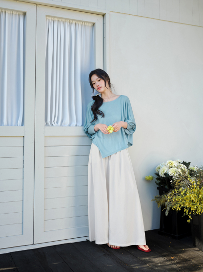 Asymmetric Long-Sleeve Top