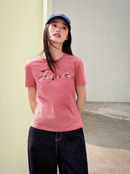 Embroidered Short Sleeve Top