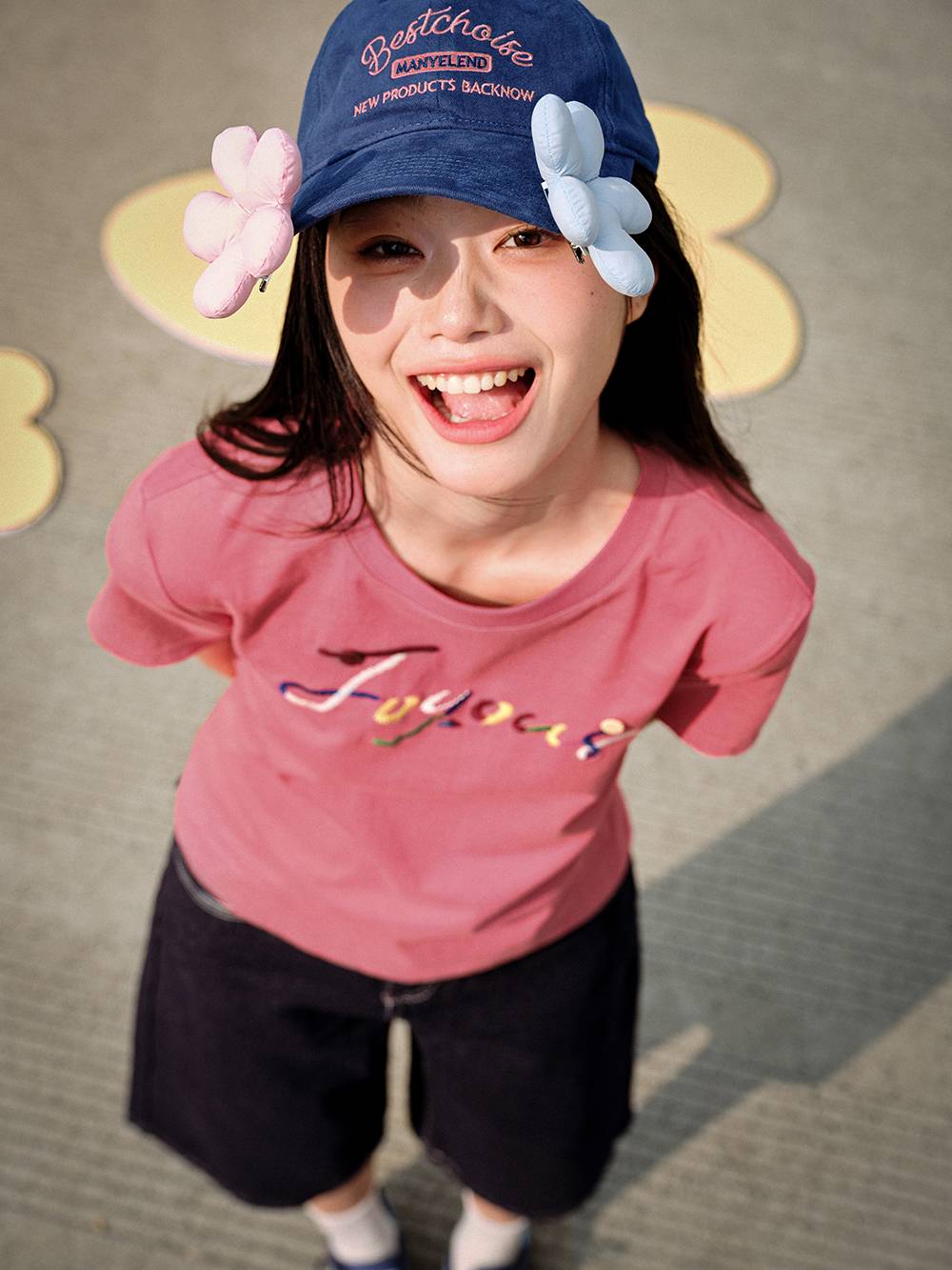 Embroidered Short Sleeve Top