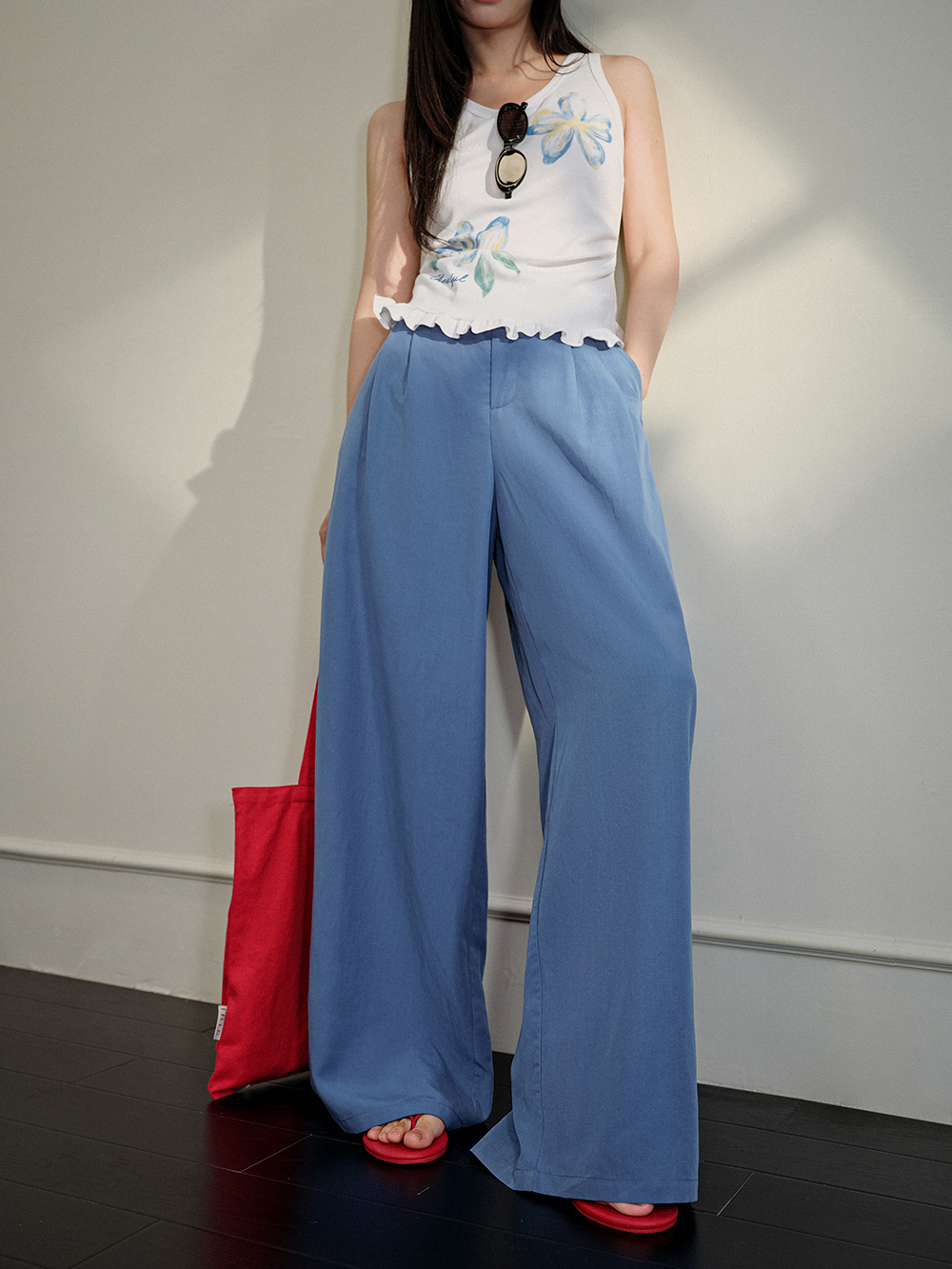 Floral Embroidered Pants