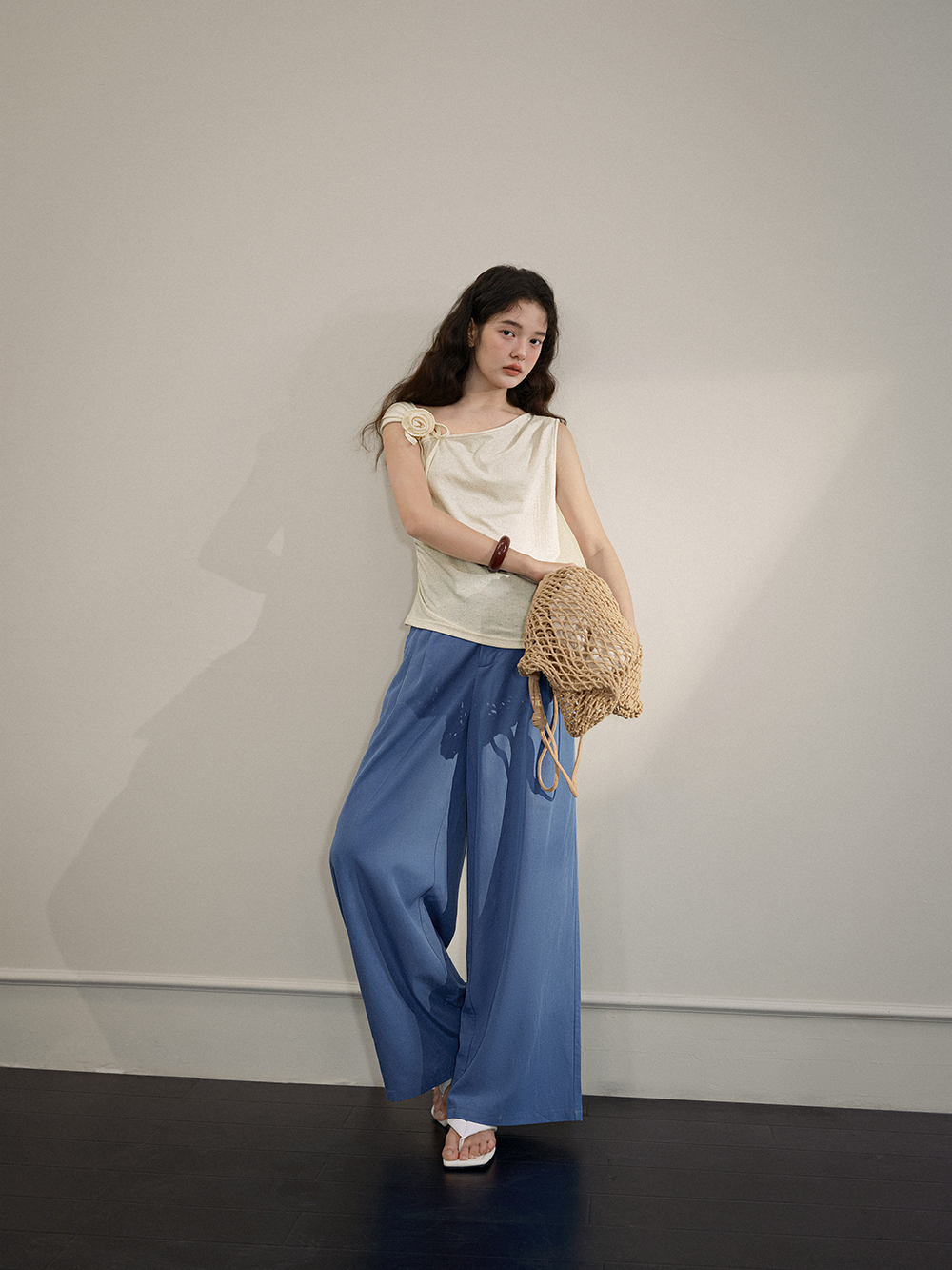 Floral Embroidered Pants