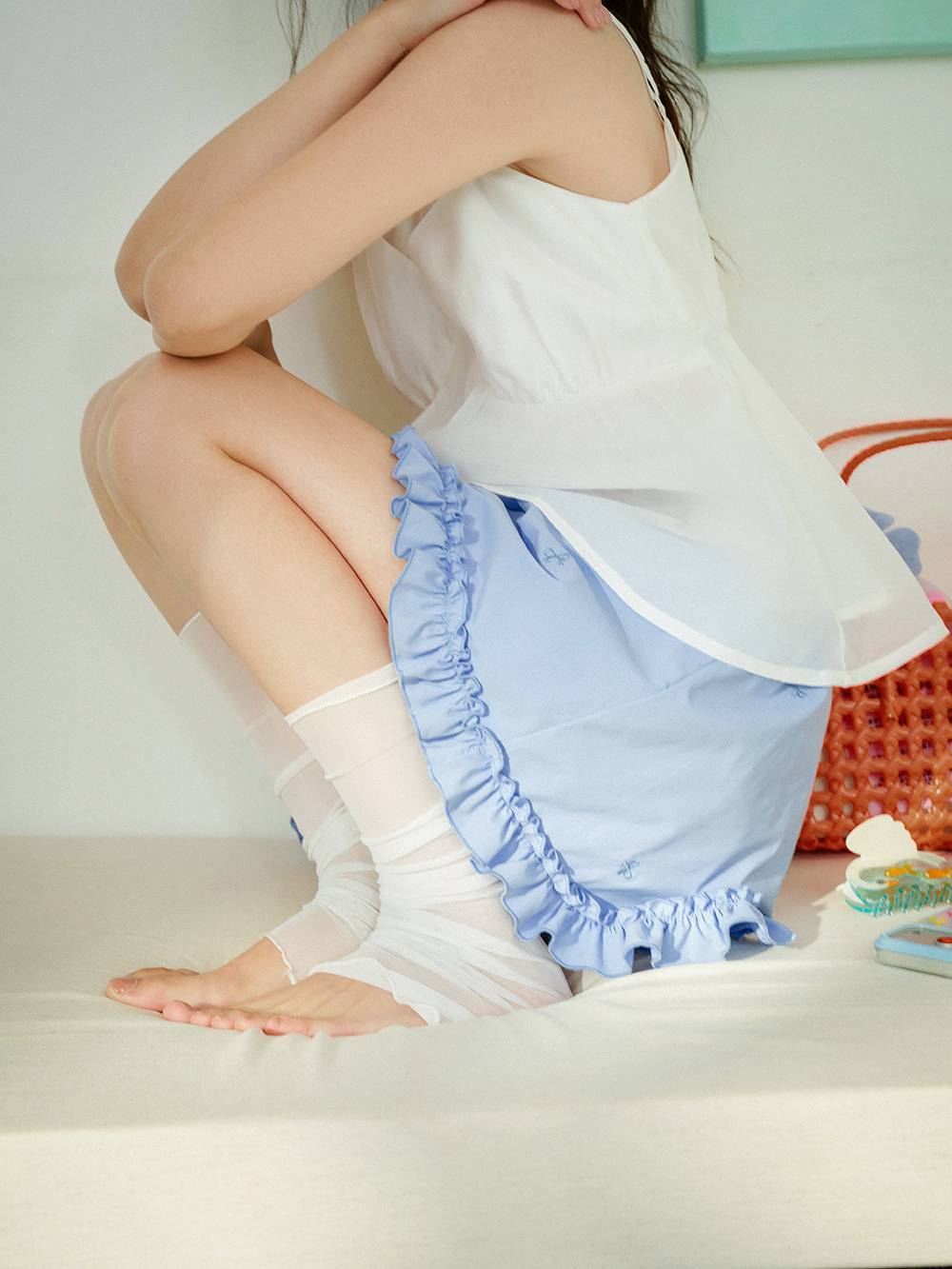 Elastic Waist Bow Shorts