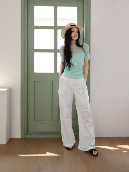 Elastic Waist Cargo Pants