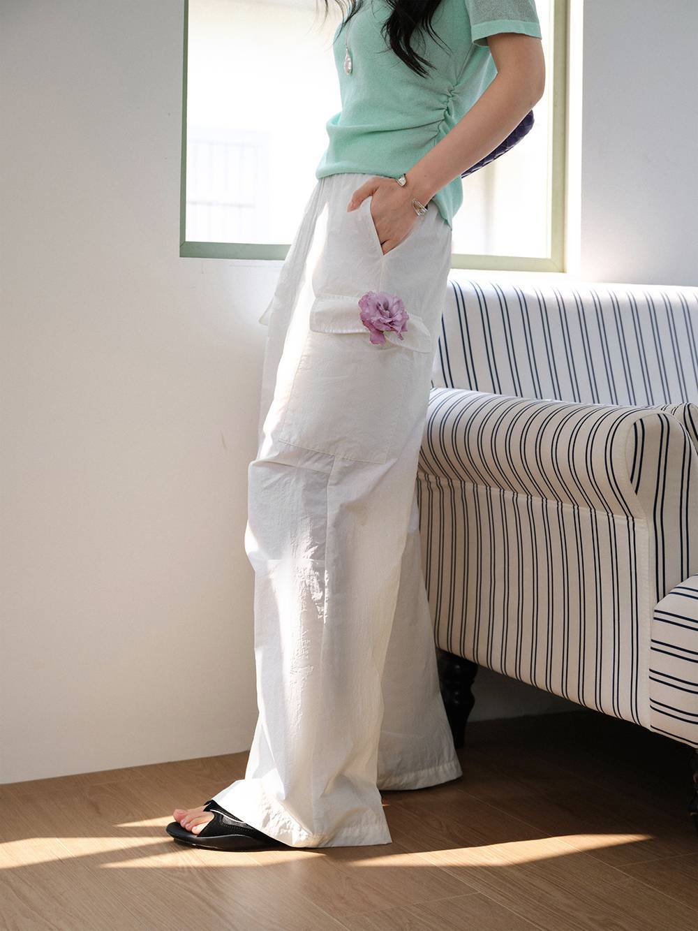Elastic Waist Cargo Pants