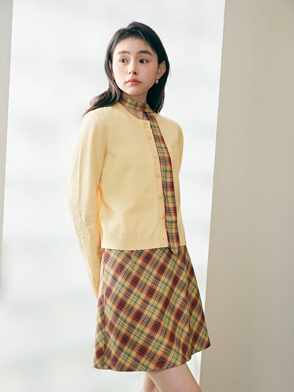 A-line Plaid Mini Skirt