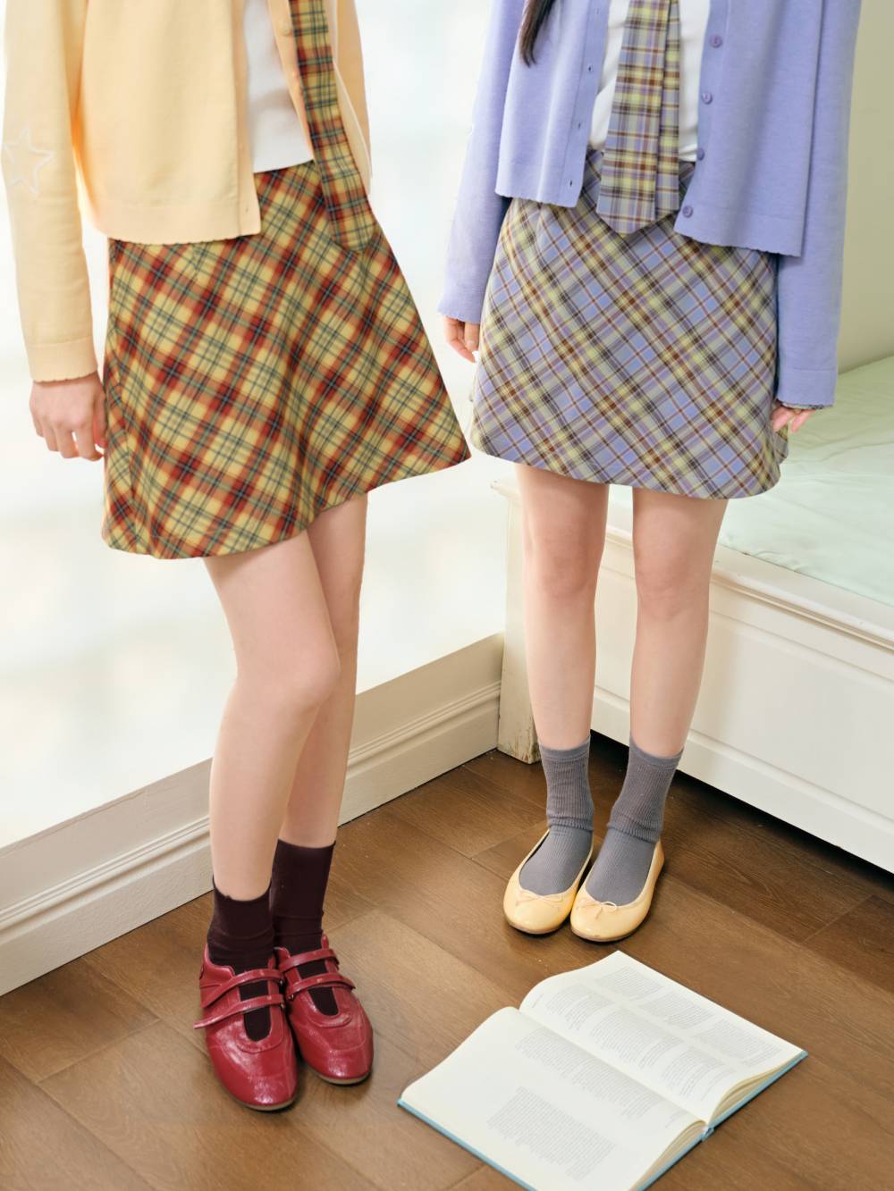 A-line Plaid Mini Skirt