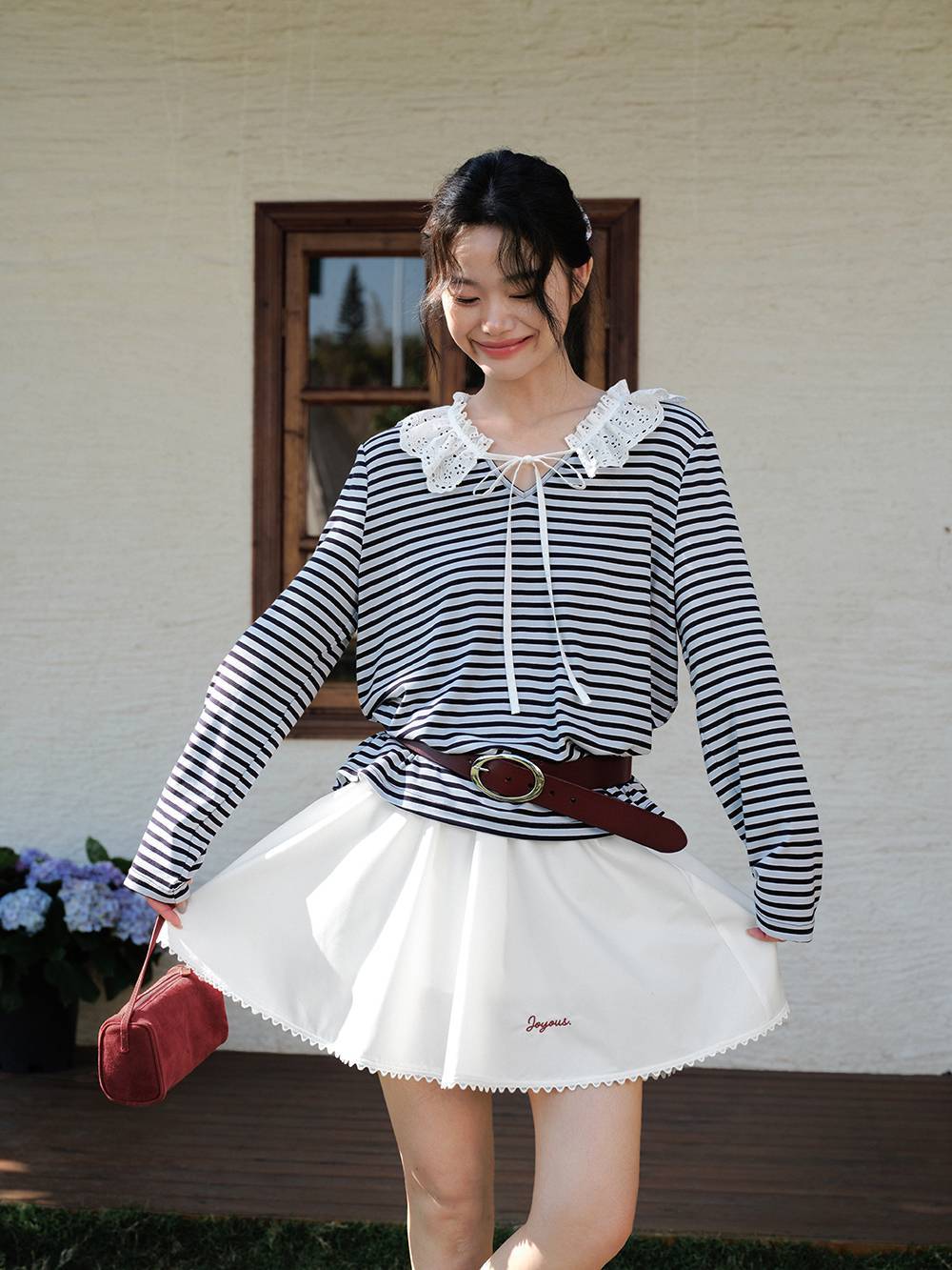 Elastic Waist Mini Skirt