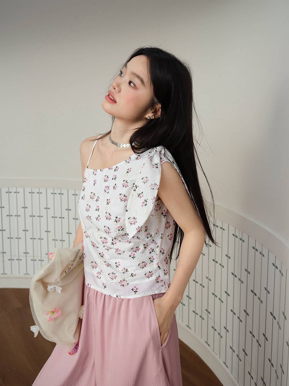 One Shoulder Bow Top