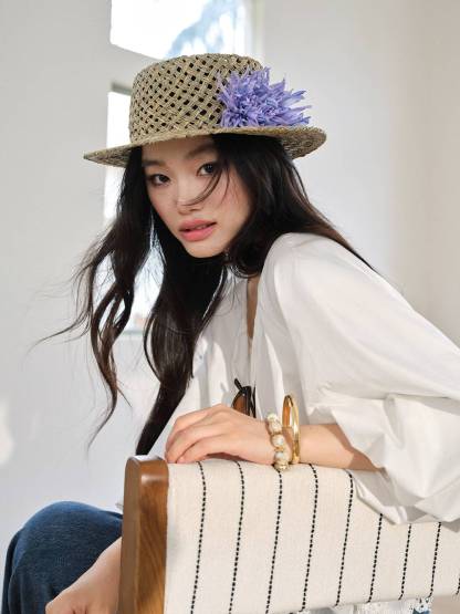 Lace Hem Relaxed Blouse
