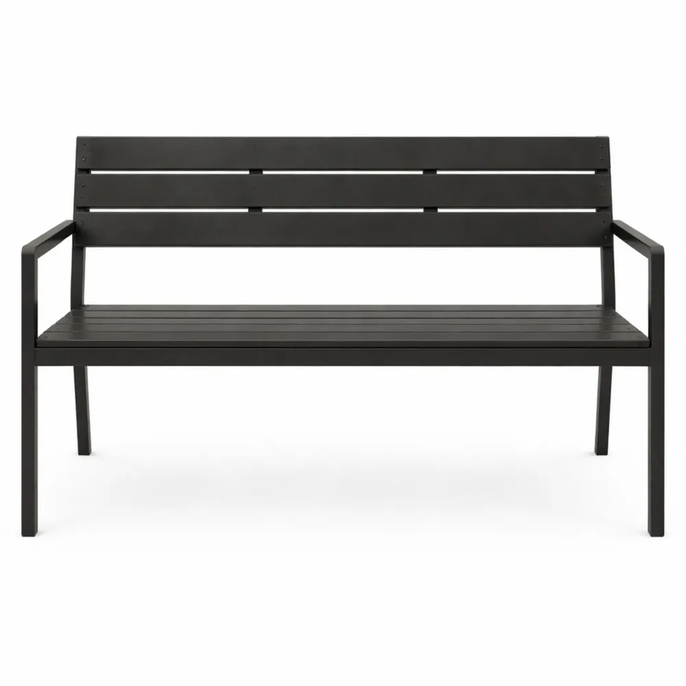 Banc de Jardin Résistant en Aluminium et Polystyrène pour Extérieur