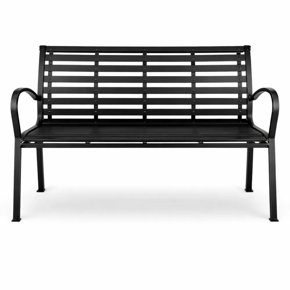 Banquette Extérieure en Bois et Acier Résistante aux Intempéries