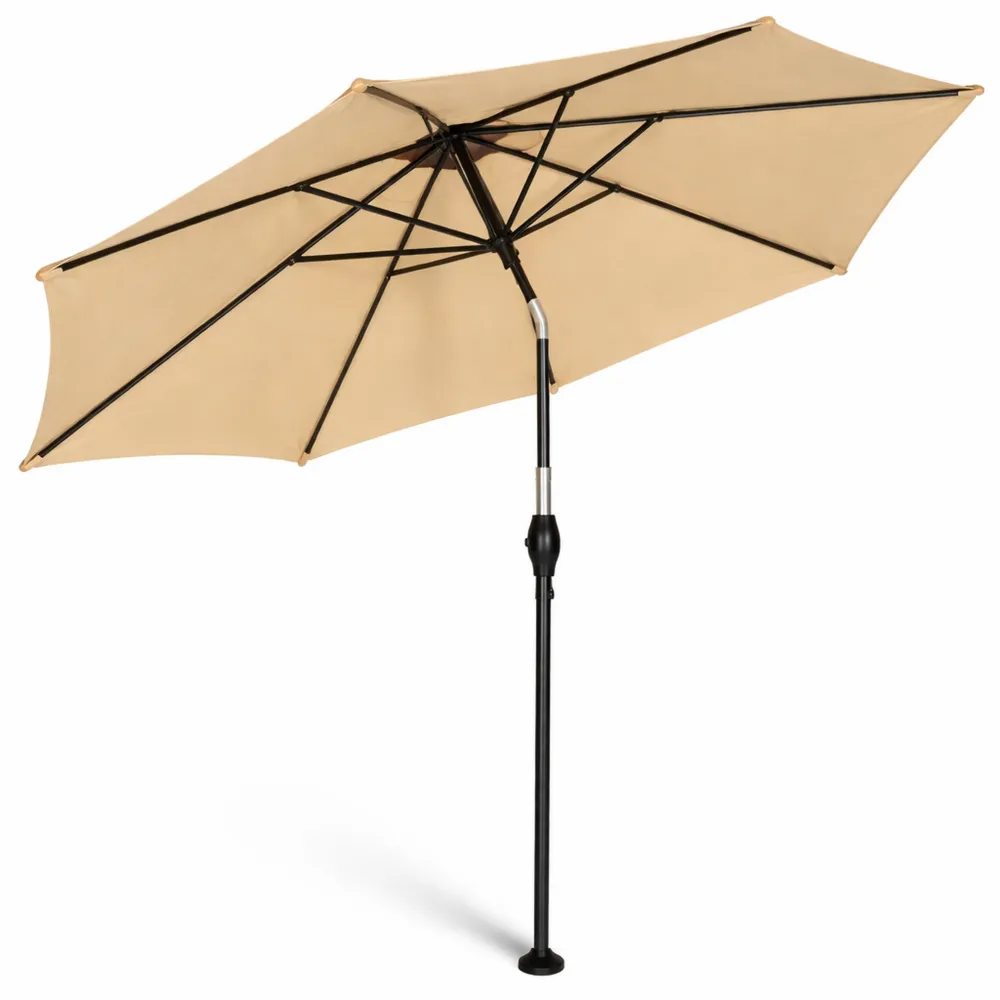 Parasol de Jardin Inclinable Anti-UV 270cm pour Extérieur